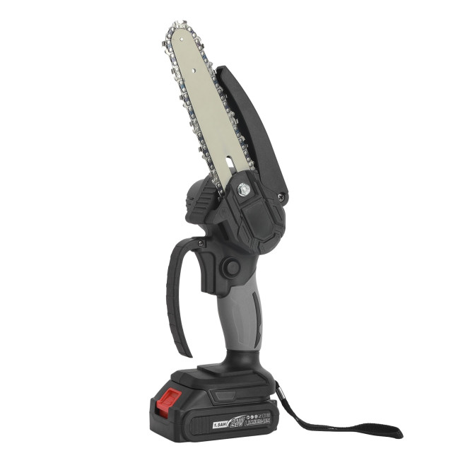 1 Set 6 Inch Mini Chainsaw Adjustable Sharp Cutter Head Battery Powered One-Hand Operation Electric Chainsaw for Garden-Patented Design 1 Set 6 Inch Mini Chainsaw Adjustable Sharp Cutter Head Battery Powered One-Hand Operation Electric Chainsaw for Garden-Patented Design