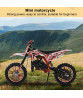 49cc 2-Stroke Kids Dirt Bike, Gas Power Motocross, Off Road Mini Motorcycle, Pocket Motorbike with Front Rear Disc Brakes, Racing Max Speed 40KM/H (Red)