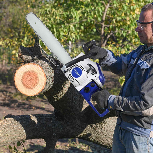 58cc Gas Chainsaw, 20 Inch Gas Powered Chainsaw, 2-Cycle Handheld Gas Chain, High-Power Logging Saw for Wood Cutting and Tree Trimming 58cc Gas Chainsaw, 20 Inch Gas Powered Chainsaw, 2-Cycle Handheld Gas Chain, High-Power Logging Saw for Wood Cutting and Tree Trimming