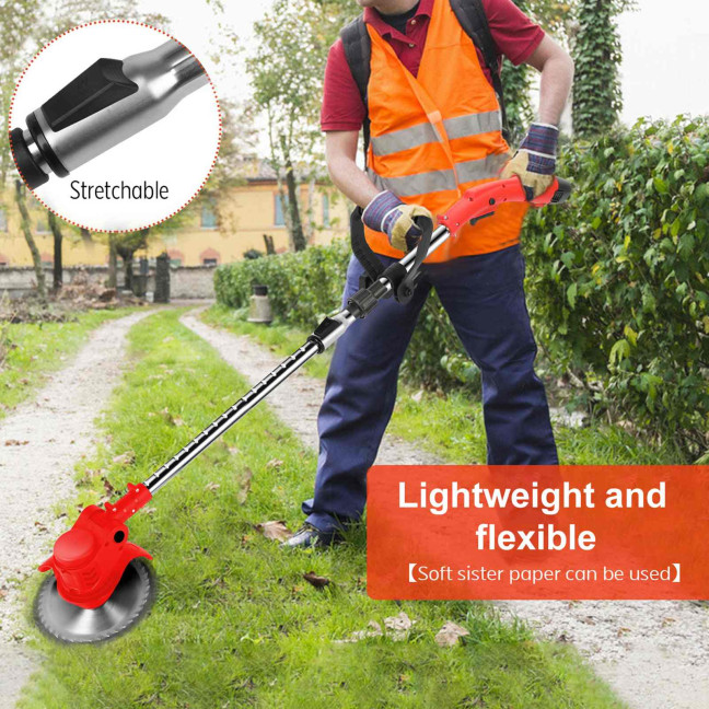 12V 2000mAh 2 Batteries 1 Charger Telescopic Rod Anti-slip Handle Weed Trimmer Cordless Electric Weed Lawn Eater Edger 12V 2000mAh 2 Batteries 1 Charger Telescopic Rod Anti-slip Handle Weed Trimmer Cordless Electric Weed Lawn Eater Edger