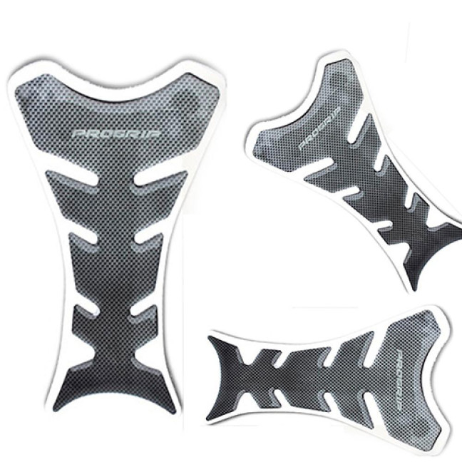 Black Carbon Fishbone Shape Fiber Motorcycle Tank Pad Sticker Car Decoration