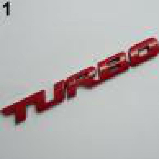 Cool 3D Alloy Metal Letter Turbo Car Motorcycle Emblem Badge Sticker Decal Decor