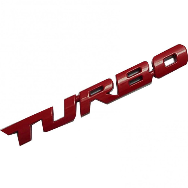 Cool 3D Alloy Metal Letter Turbo Car Motorcycle Emblem Badge Sticker Decal Decor