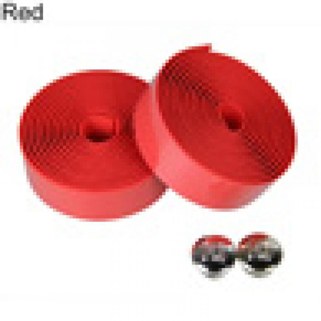 2Pcs Cycling Road Bike Sports Bicycle Handlebar Rubber Tape Wrap with 2 Bar Plug