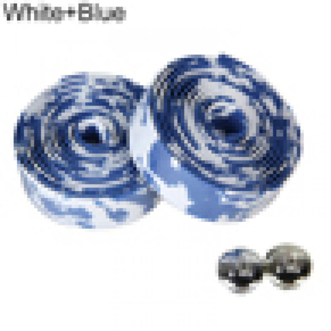 2Pcs Cycling Road Bike Sports Bicycle Handlebar Rubber Tape Wrap with 2 Bar Plug