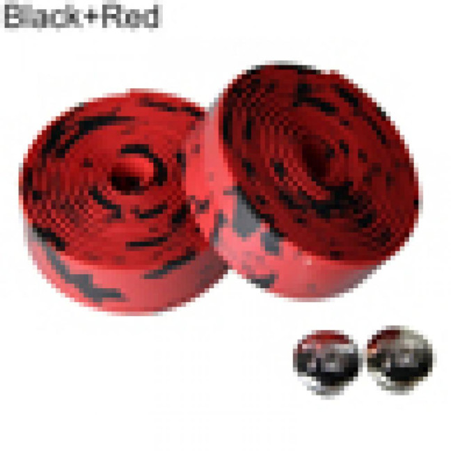2Pcs Cycling Road Bike Sports Bicycle Handlebar Rubber Tape Wrap with 2 Bar Plug