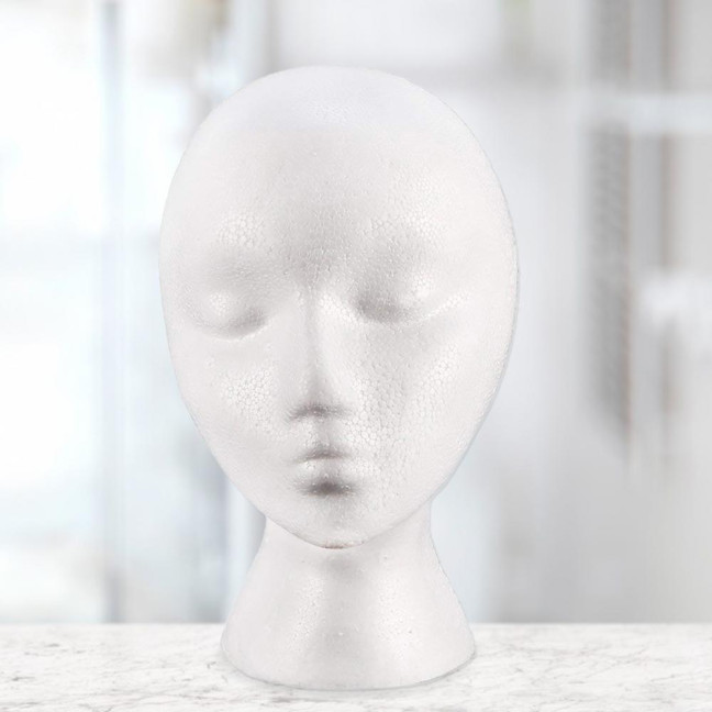 Foam Mannequin Head Reusable Head Model Mannequin Head Wig Holder Cap Display Stand for Salon Home Foam Mannequin Head Reusable Head Model Mannequin Head Wig Holder Cap Display Stand for Salon Home