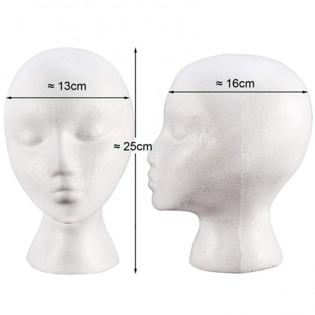 Foam Mannequin Head Reusable Head Model Mannequin Head Wig Holder Cap Display Stand for Salon Home Foam Mannequin Head Reusable Head Model Mannequin Head Wig Holder Cap Display Stand for Salon Home