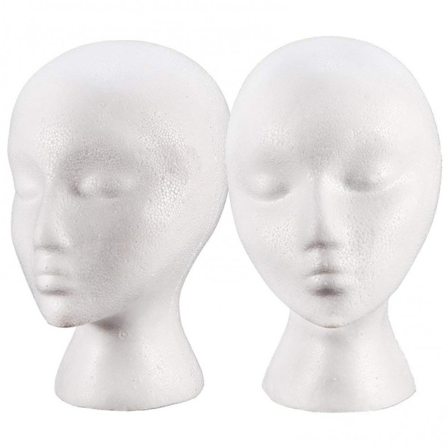 Foam Mannequin Head Reusable Head Model Mannequin Head Wig Holder Cap Display Stand for Salon Home Foam Mannequin Head Reusable Head Model Mannequin Head Wig Holder Cap Display Stand for Salon Home