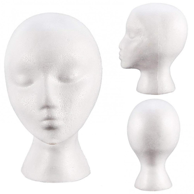 Foam Mannequin Head Reusable Head Model Mannequin Head Wig Holder Cap Display Stand for Salon Home Foam Mannequin Head Reusable Head Model Mannequin Head Wig Holder Cap Display Stand for Salon Home