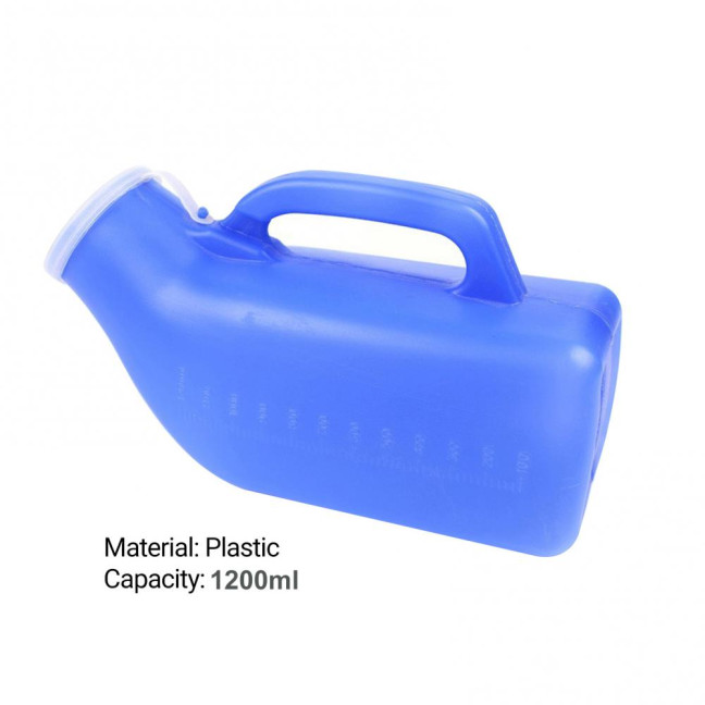 1200 ML Male Urinal with Cap Reusable Plastic Urinal Pot Men Urinal Accessories for Home Elderly Bedridden