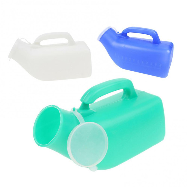 1200 ML Male Urinal with Cap Reusable Plastic Urinal Pot Men Urinal Accessories for Home Elderly Bedridden