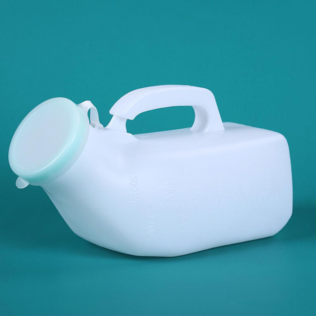 1200 ML Male Urinal with Cap Reusable Plastic Urinal Pot Men Urinal Accessories for Home Elderly Bedridden