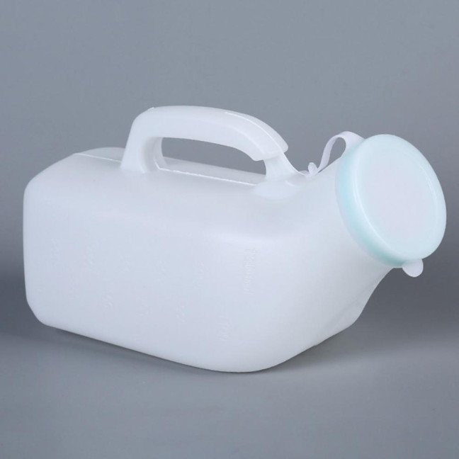 1200 ML Male Urinal with Cap Reusable Plastic Urinal Pot Men Urinal Accessories for Home Elderly Bedridden