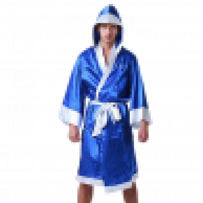 Men Long Sleeve Waist Belt Competition Training Muay Thai Boxing Robe Uniform