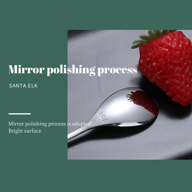 Deer Head Shape Stirring Spoon Multifunction Safe 304 Stainless Steel Spoon for Home