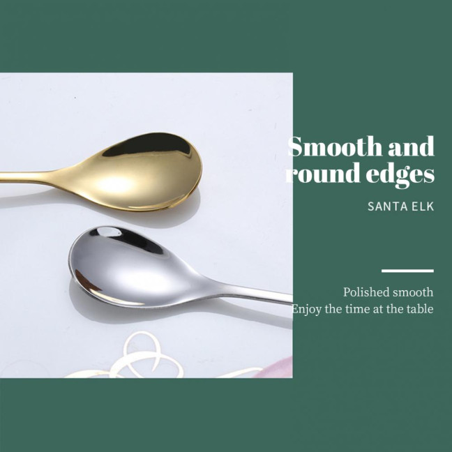 Deer Head Shape Stirring Spoon Multifunction Safe 304 Stainless Steel Spoon for Home