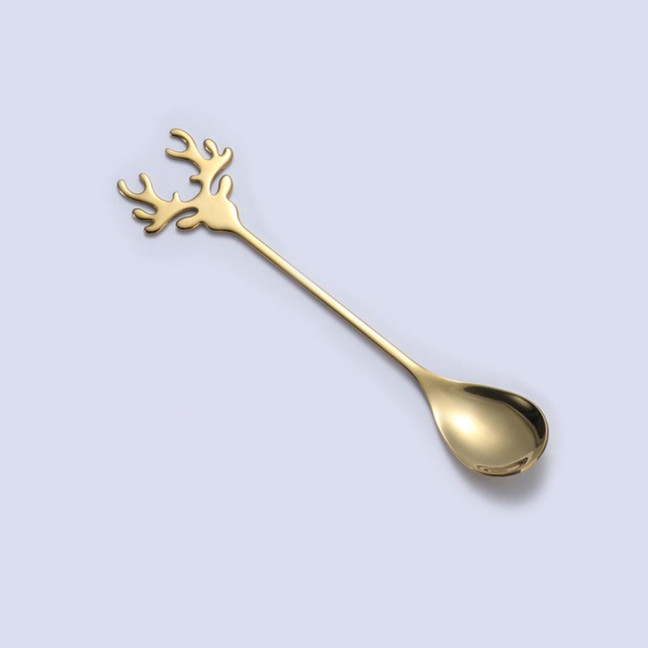 Deer Head Shape Stirring Spoon Multifunction Safe 304 Stainless Steel Spoon for Home