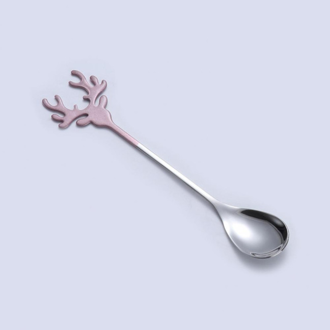 Deer Head Shape Stirring Spoon Multifunction Safe 304 Stainless Steel Spoon for Home