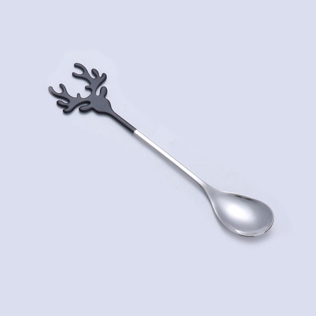 Deer Head Shape Stirring Spoon Multifunction Safe 304 Stainless Steel Spoon for Home