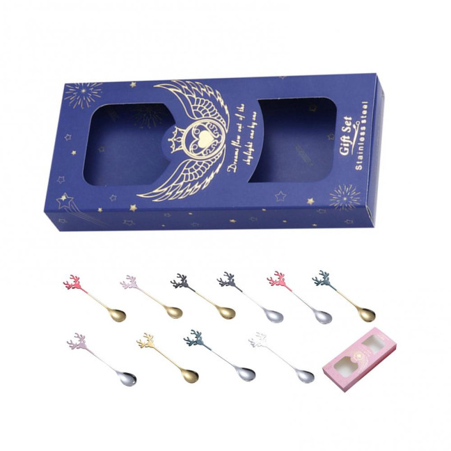 Deer Head Shape Stirring Spoon Multifunction Safe 304 Stainless Steel Spoon for Home