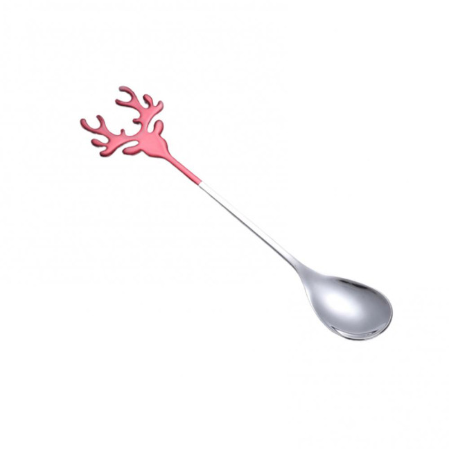 Deer Head Shape Stirring Spoon Multifunction Safe 304 Stainless Steel Spoon for Home