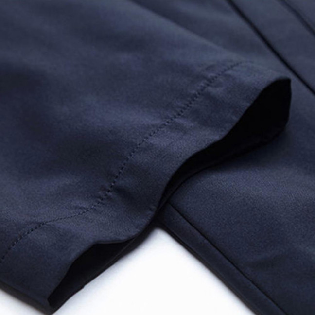 Men Coat Smooth Zipper Lapel Collar Solid Color Middle-aged Men Casual Jackets for Cold Weather