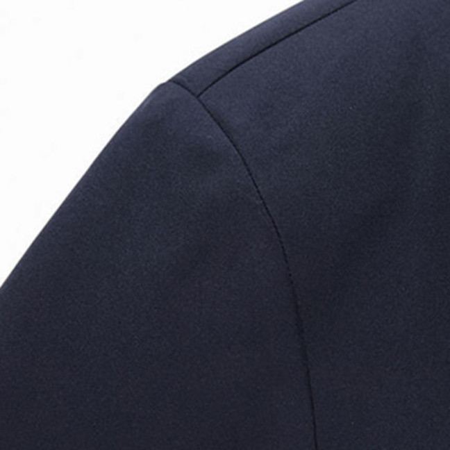 Men Coat Smooth Zipper Lapel Collar Solid Color Middle-aged Men Casual Jackets for Cold Weather