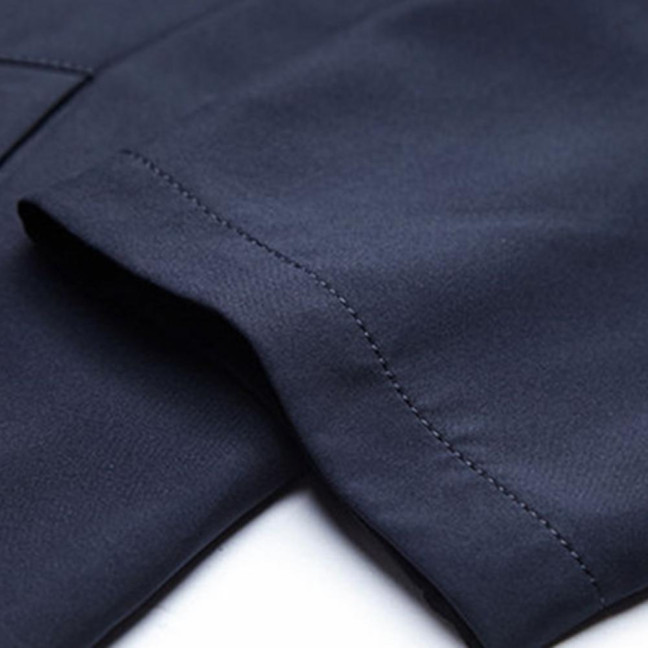 Men Coat Smooth Zipper Lapel Collar Solid Color Middle-aged Men Casual Jackets for Cold Weather