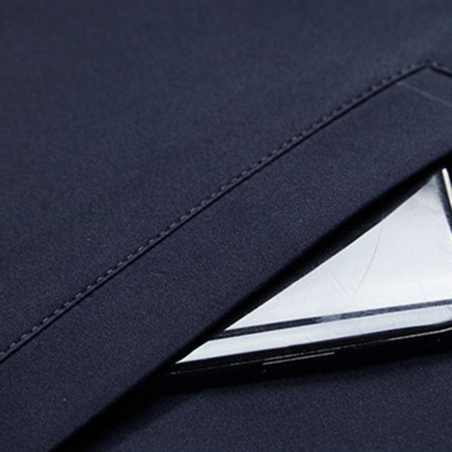 Men Coat Smooth Zipper Lapel Collar Solid Color Middle-aged Men Casual Jackets for Cold Weather