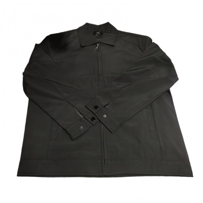 Men Coat Smooth Zipper Lapel Collar Solid Color Middle-aged Men Casual Jackets for Cold Weather