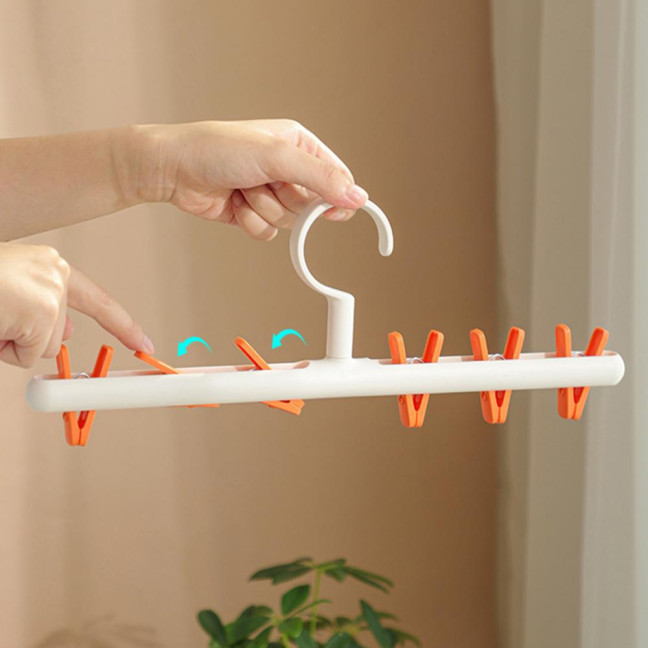 Hat Hanger 6 Clips Space-saving PP Strong Hold Baseball Cap Organizer for Closet