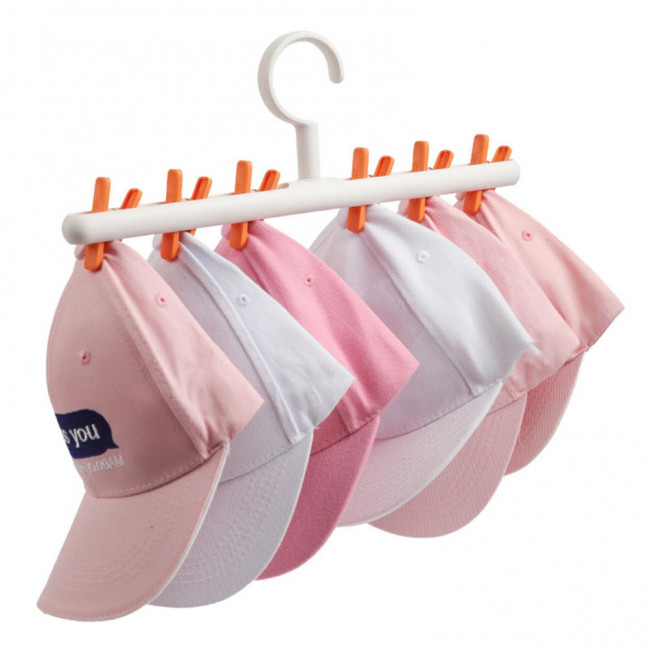 Hat Hanger 6 Clips Space-saving PP Strong Hold Baseball Cap Organizer for Closet