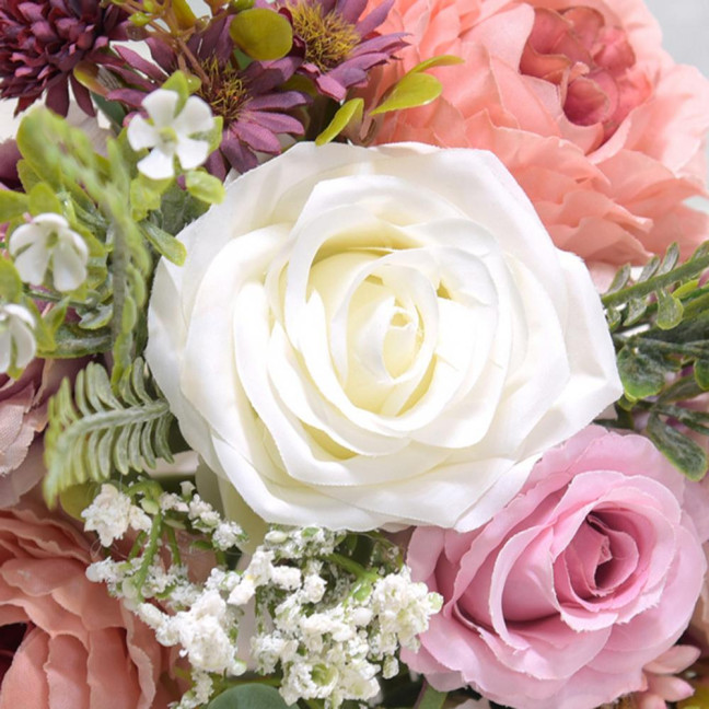 Artificial Flower Exquisite Fresh-keeping Realistic Aesthetic Visual Effect Artificial Bridal Bouquet Marriage Supplies 