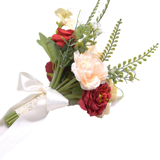 Artificial Flower Exquisite Fresh-keeping Realistic Aesthetic Visual Effect Artificial Bridal Bouquet Marriage Supplies 