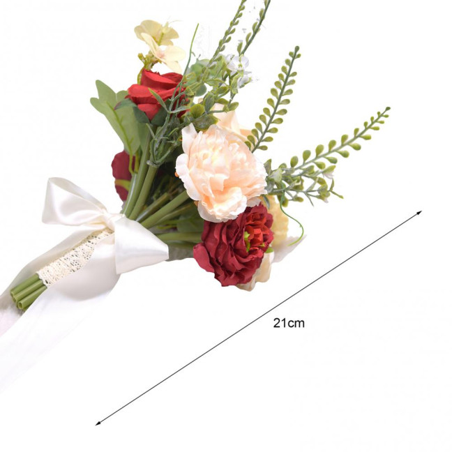 Artificial Flower Exquisite Fresh-keeping Realistic Aesthetic Visual Effect Artificial Bridal Bouquet Marriage Supplies 
