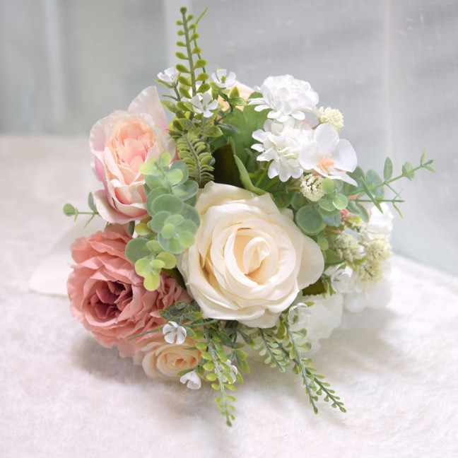 Artificial Flower Exquisite Fresh-keeping Realistic Aesthetic Visual Effect Artificial Bridal Bouquet Marriage Supplies 