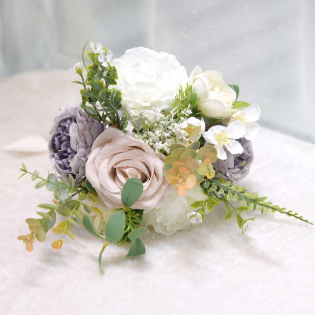 Artificial Flower Exquisite Fresh-keeping Realistic Aesthetic Visual Effect Artificial Bridal Bouquet Marriage Supplies 
