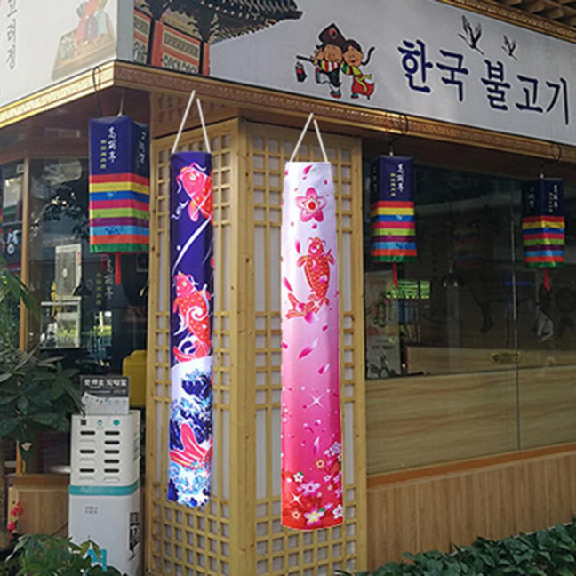 Hanging Ornament Exquisite Pattern Wear Resistant Fabric Fish Windsock Banners Hanging Flag Streamer Party Supplies