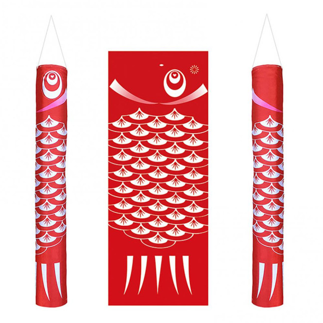 Hanging Ornament Exquisite Pattern Wear Resistant Fabric Fish Windsock Banners Hanging Flag Streamer Party Supplies