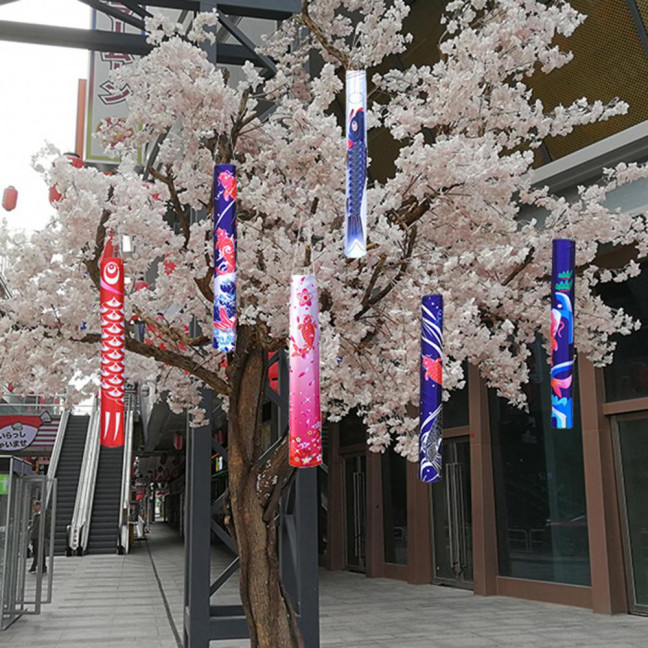 Hanging Ornament Exquisite Pattern Wear Resistant Fabric Fish Windsock Banners Hanging Flag Streamer Party Supplies