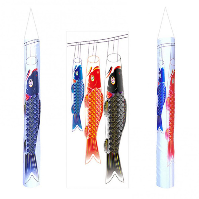 Hanging Ornament Exquisite Pattern Wear Resistant Fabric Fish Windsock Banners Hanging Flag Streamer Party Supplies