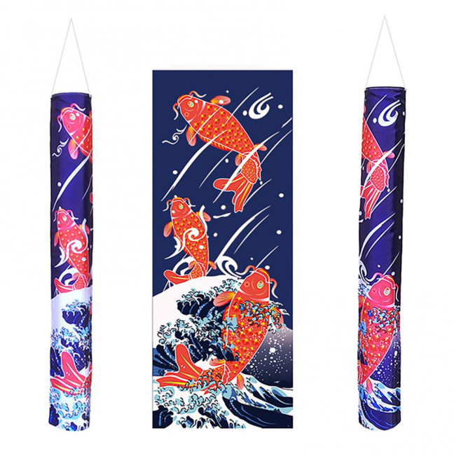 Hanging Ornament Exquisite Pattern Wear Resistant Fabric Fish Windsock Banners Hanging Flag Streamer Party Supplies