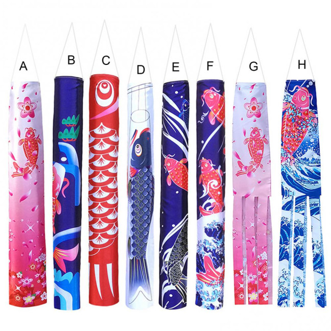 Hanging Ornament Exquisite Pattern Wear Resistant Fabric Fish Windsock Banners Hanging Flag Streamer Party Supplies