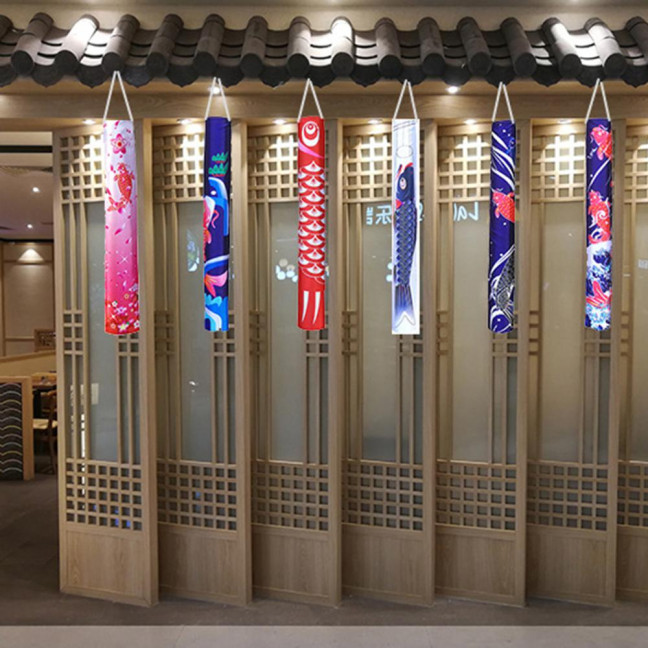 Hanging Ornament Exquisite Pattern Wear Resistant Fabric Fish Windsock Banners Hanging Flag Streamer Party Supplies