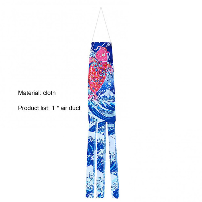 Hanging Ornament Exquisite Pattern Wear Resistant Fabric Fish Windsock Banners Hanging Flag Streamer Party Supplies