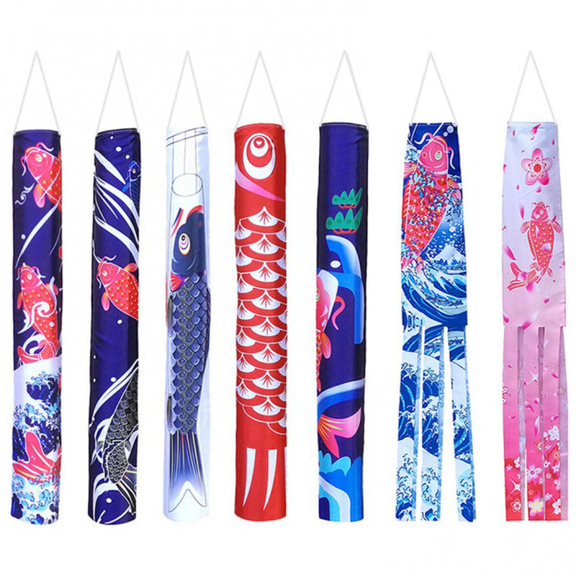 Hanging Ornament Exquisite Pattern Wear Resistant Fabric Fish Windsock Banners Hanging Flag Streamer Party Supplies