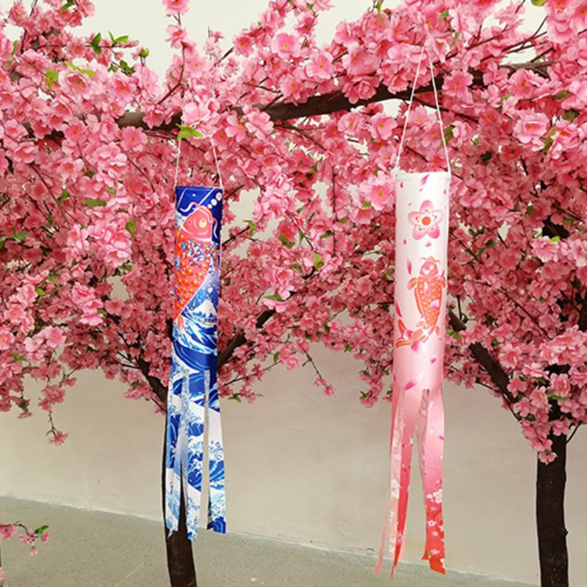 Hanging Ornament Exquisite Pattern Wear Resistant Fabric Fish Windsock Banners Hanging Flag Streamer Party Supplies