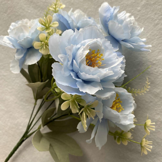 Artificial Flower 6 Heads Multipurpose Silk Cloth Fadeless Vivid Simulation Peony Bouquet Home Garden Wedding Decoration 