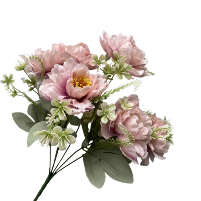 Artificial Flower 6 Heads Multipurpose Silk Cloth Fadeless Vivid Simulation Peony Bouquet Home Garden Wedding Decoration 